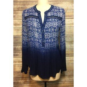 Nanette Lepore Blue Ombré Blouse Top S